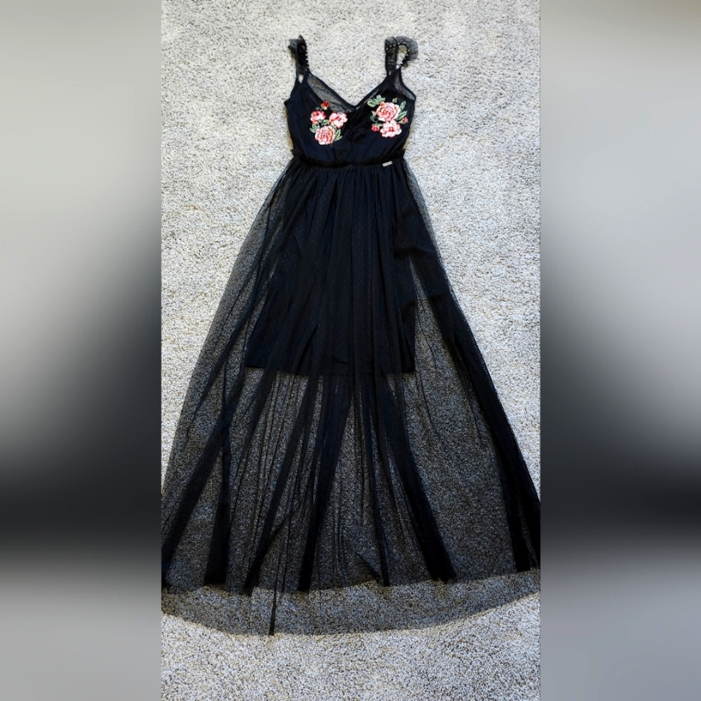 Guess womens maxi dress size S black